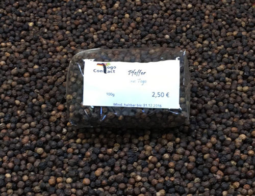 Togo-Pfeffer: 250g-Packung auf Pfefferkörnern