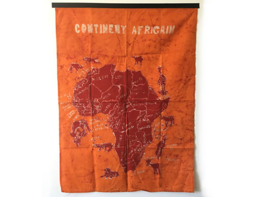 Batik Wandbehang - Kontinent Afrika - Orange