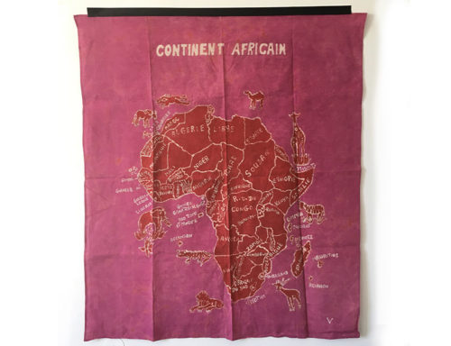 Batik Wandbehang - Kontinent Afrika - Pink