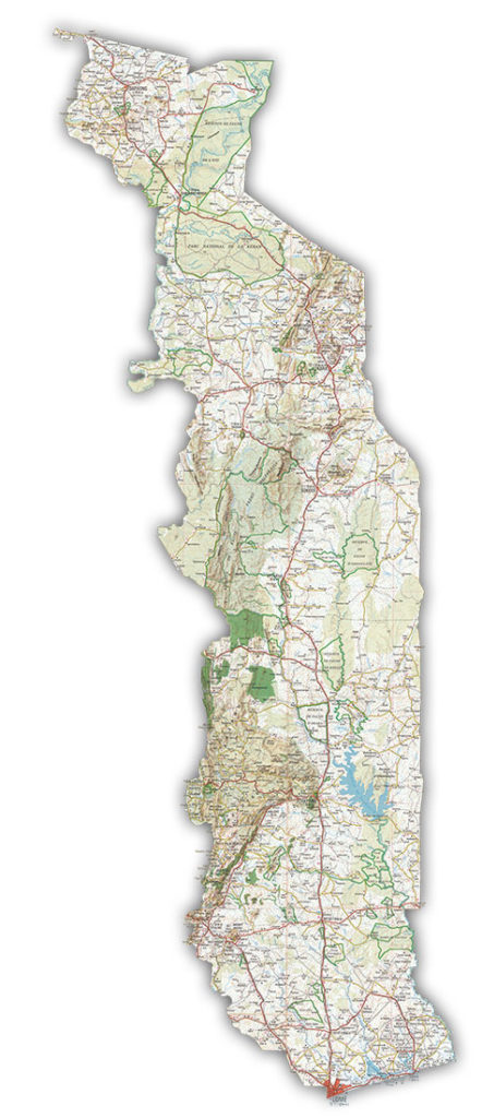 Landkarte von Togo