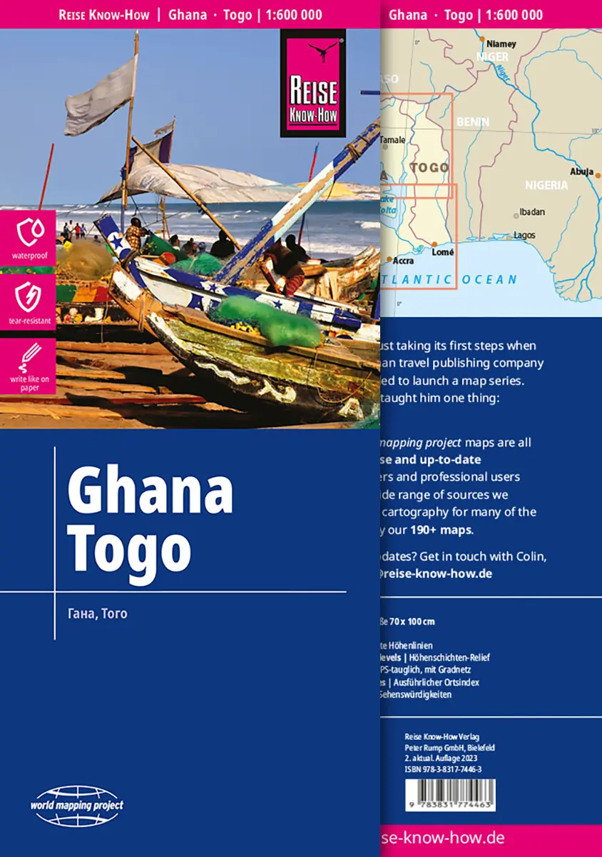 Die Landkarte Ghana-Togo 1:600.000